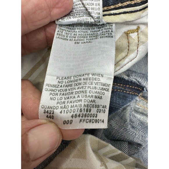 Vintage Levis Silver Tab Jeans Blue Black Denim Bootcut Y2K Western Mens 34x29 - Picture 9 of 14